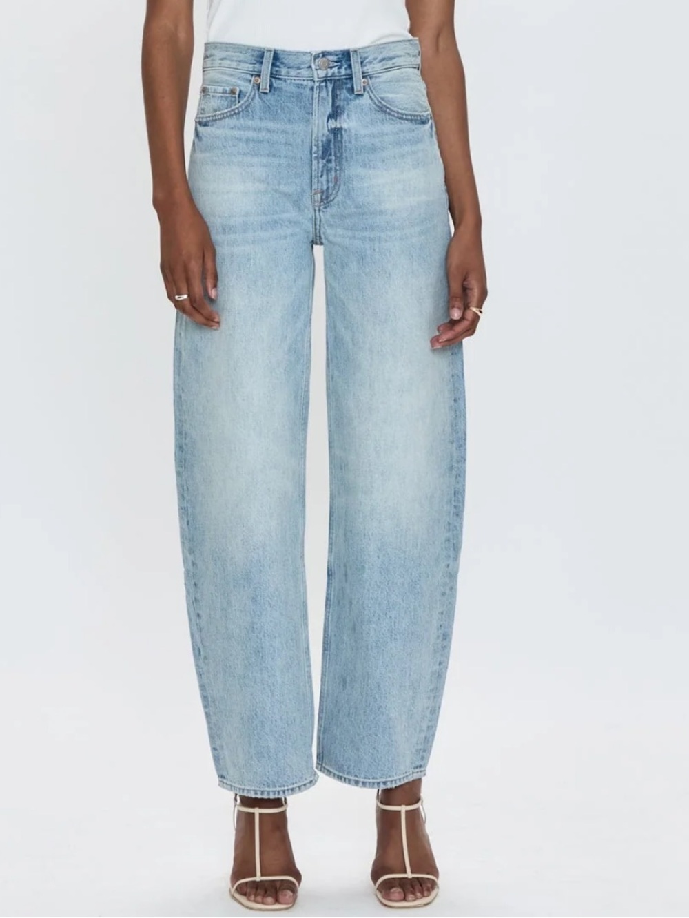 Pistola Wes High Rise Barrel Jean Cotton Clever Blue Size 30